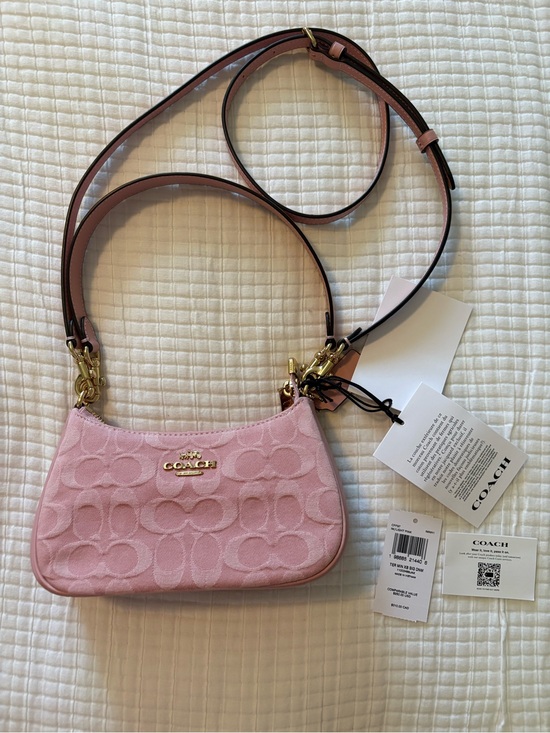 Coach Handbags - Coach mini Teri in pink signature denim